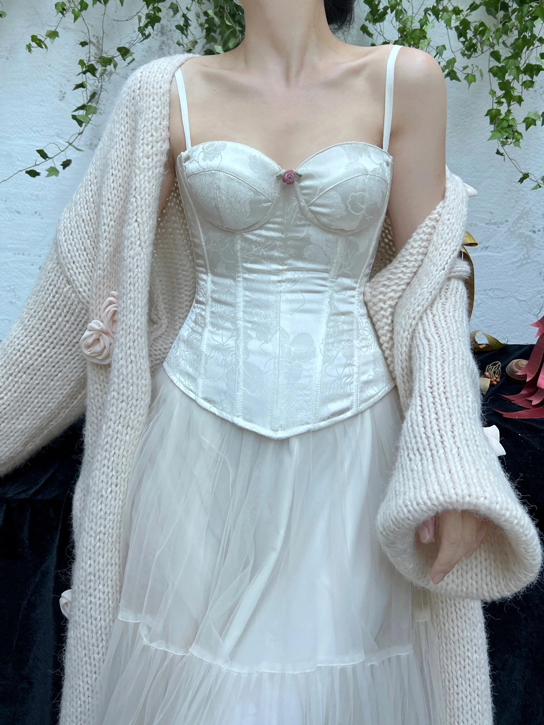 Vintage Floral Lace Corset