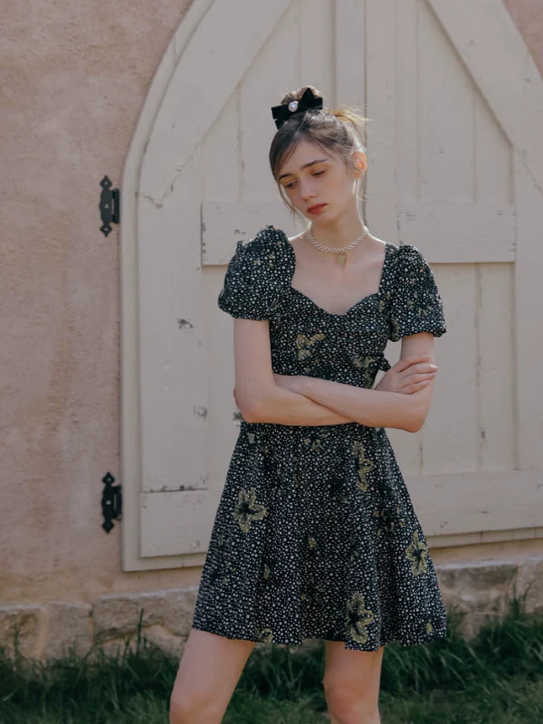 Golden Twilight Symphony Dress