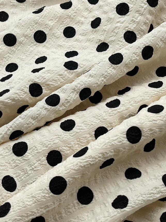 Romantic Polka Dot Plus Size Ruffle Dress