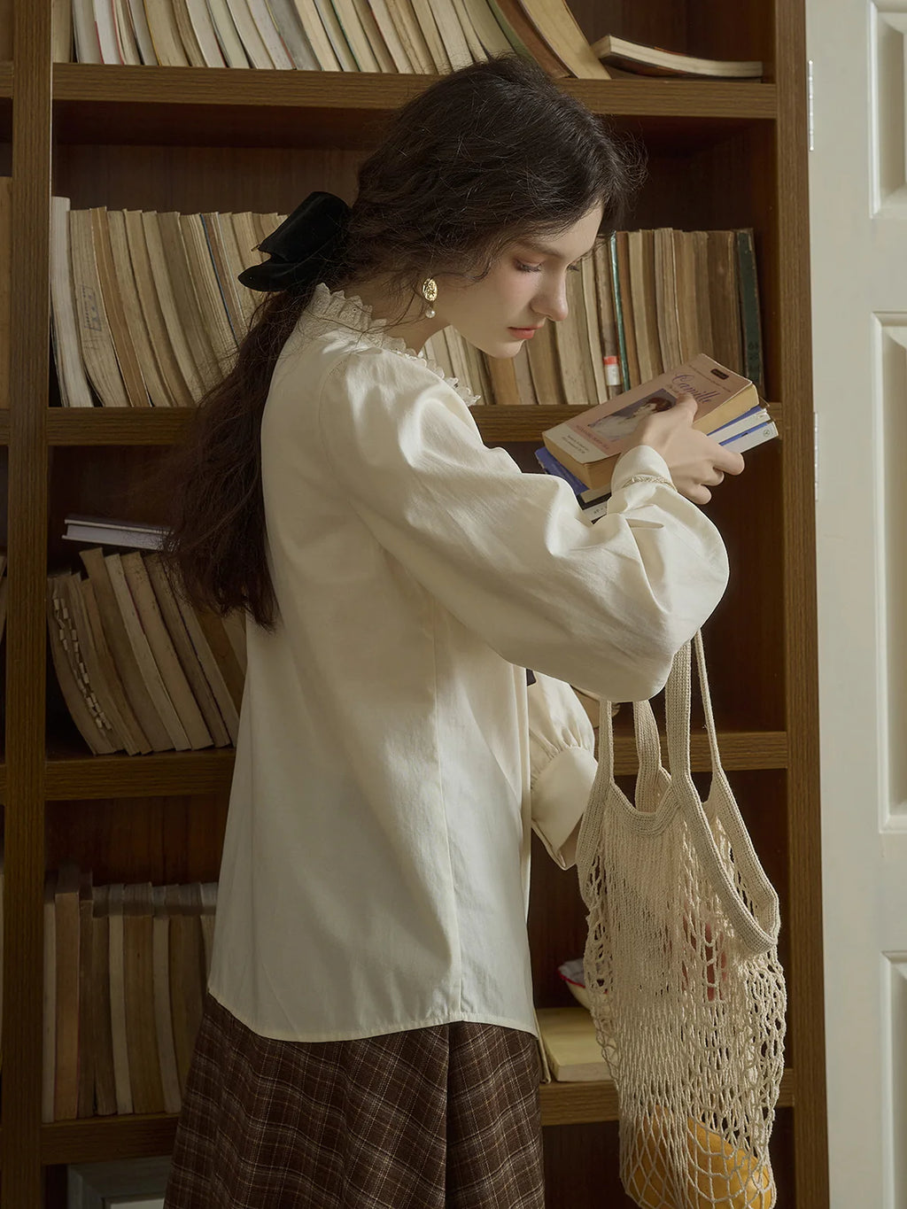 Lace Ribbon Victorian Blouse