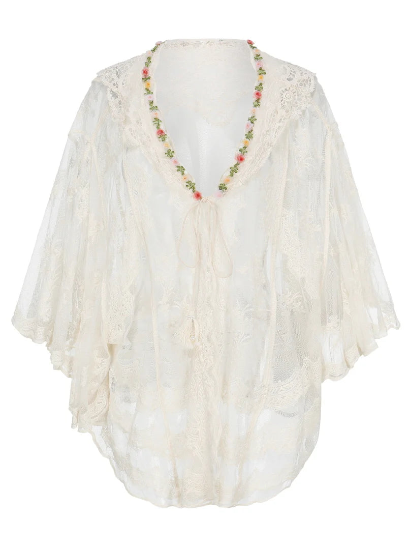 Blooming Lace Garden Shawl