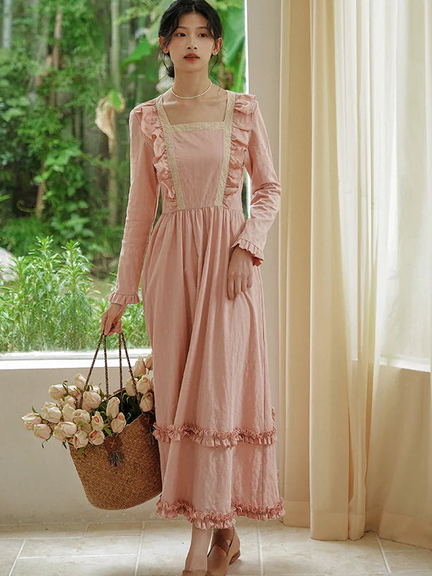 Lily's Romantic Retro Pink Dress