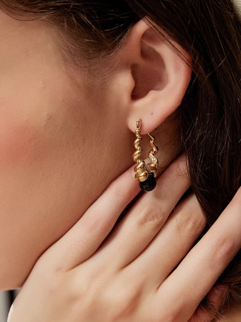 Vintage Swirl Hoop Earrings