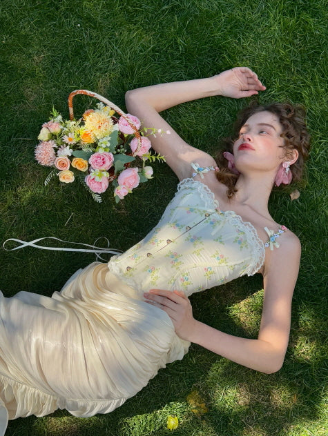 Roseveil Draped Satin Skirt