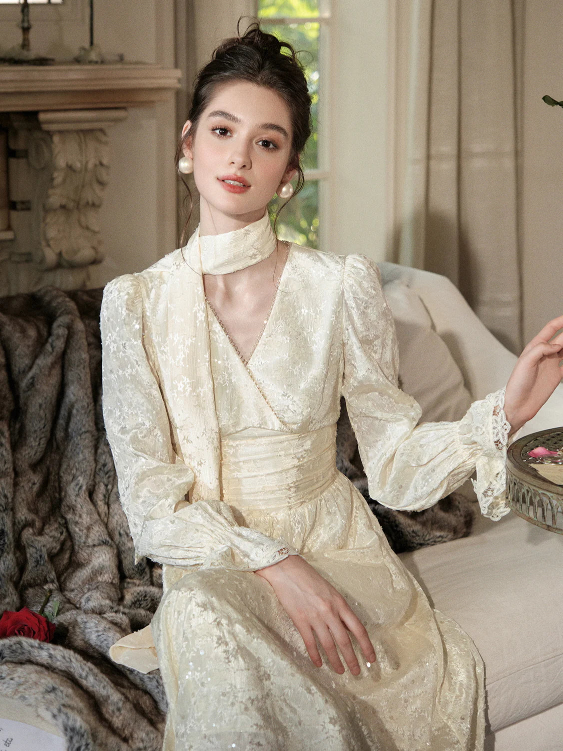 Enchanted Ivory Vintage Lace Dress