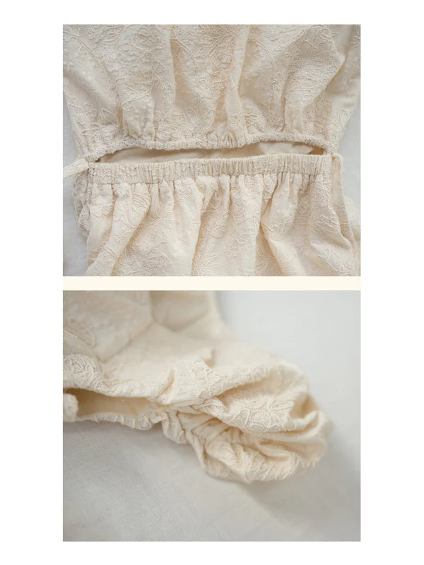 Floral Embroidered Cotton Dress