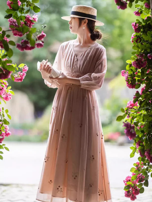 Blooming Elegance Tencel Floral Dress