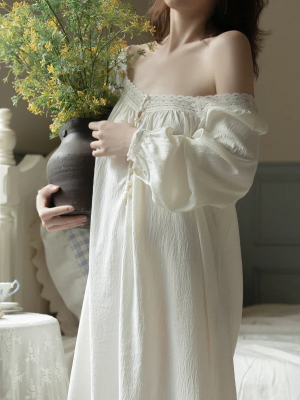 Pearl Lace Vintage Nightgown