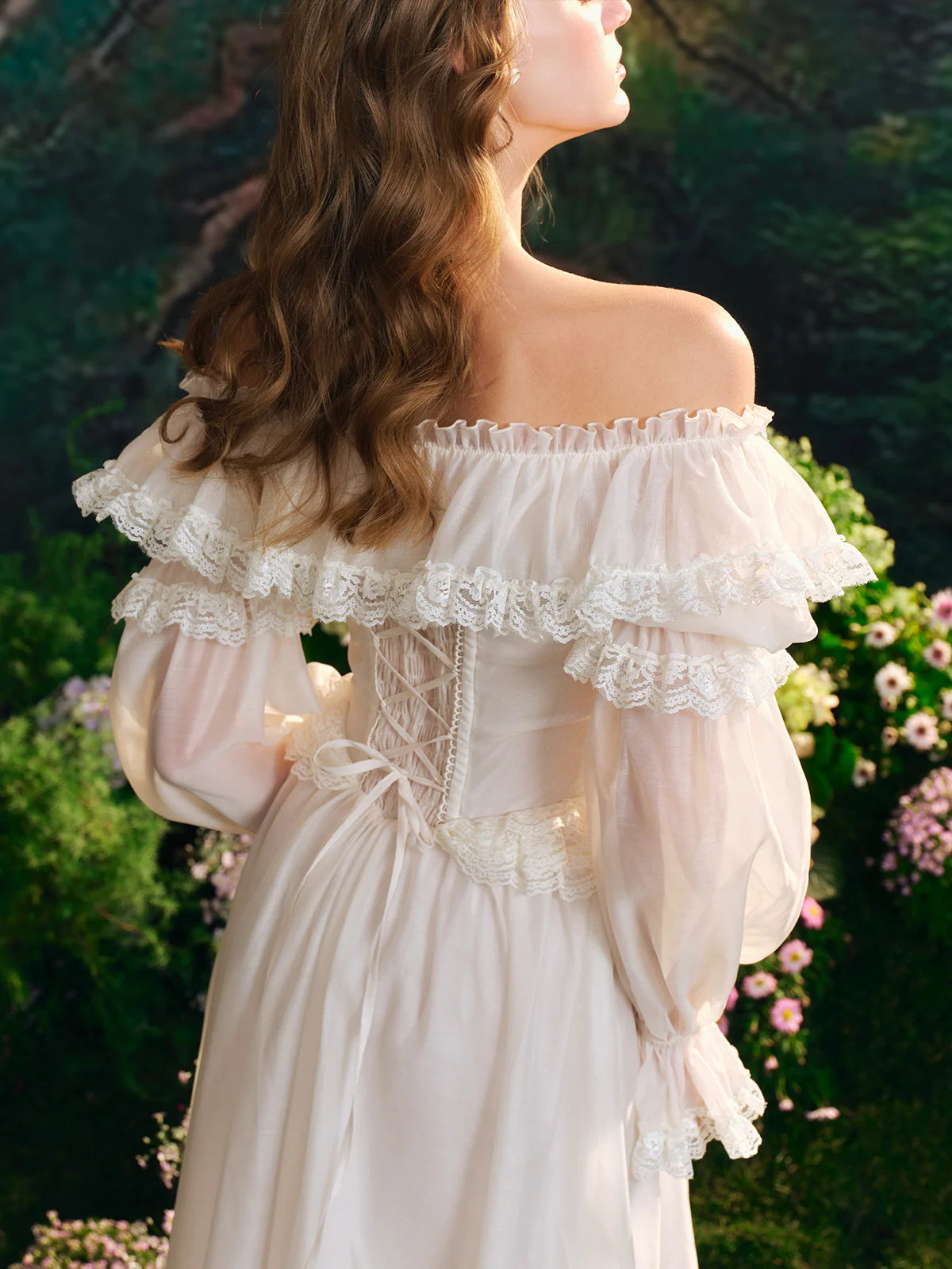 Blue Blossom Corset Fairy Maxi Dress