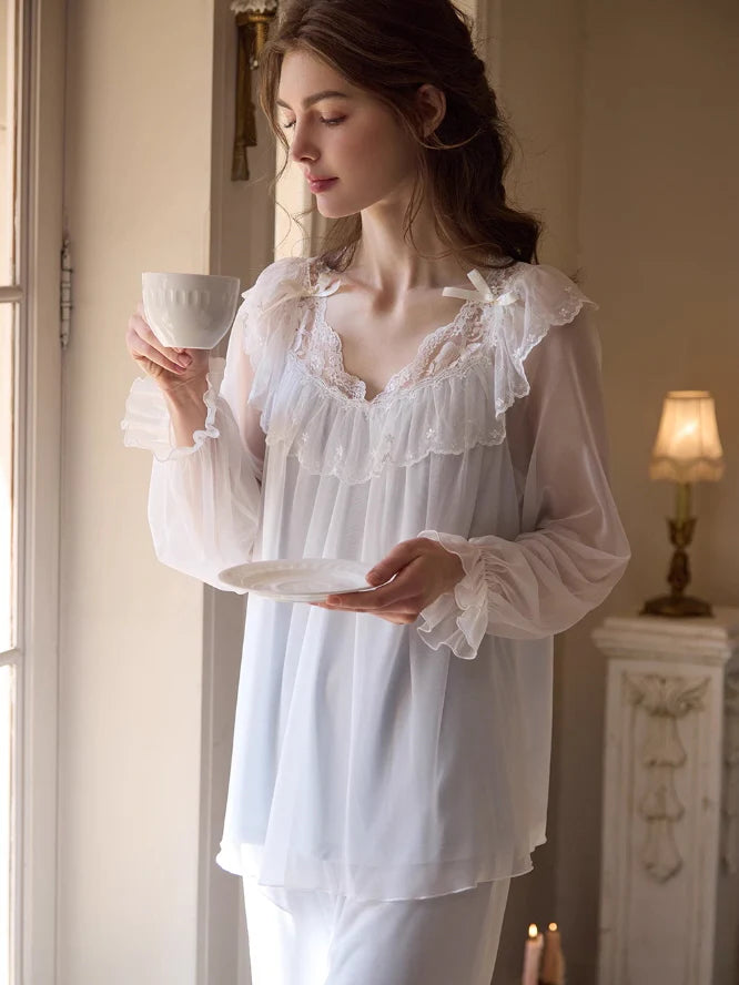 Dreamy Ruffle Lace Fairy Pajama Set