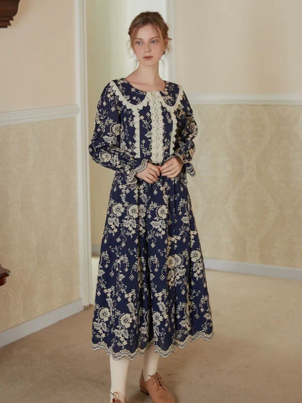 Vintage Floral Frill Dress