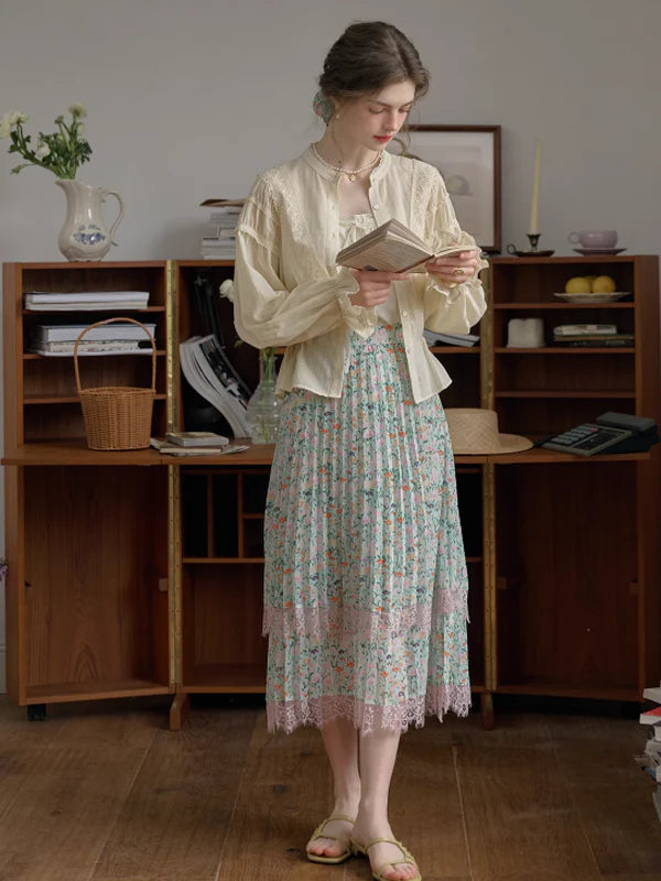 Ava's Floral Whisper Skirt