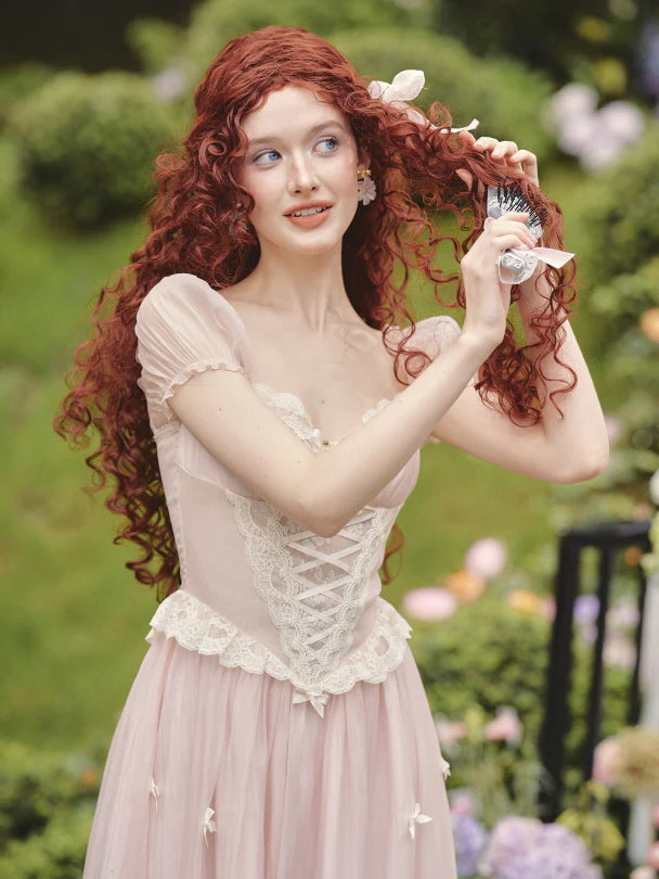 Blush Corset Lace Princess Dress