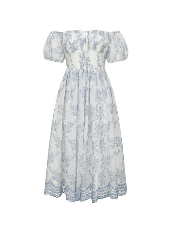Blue Floral Emma Elegance Dress