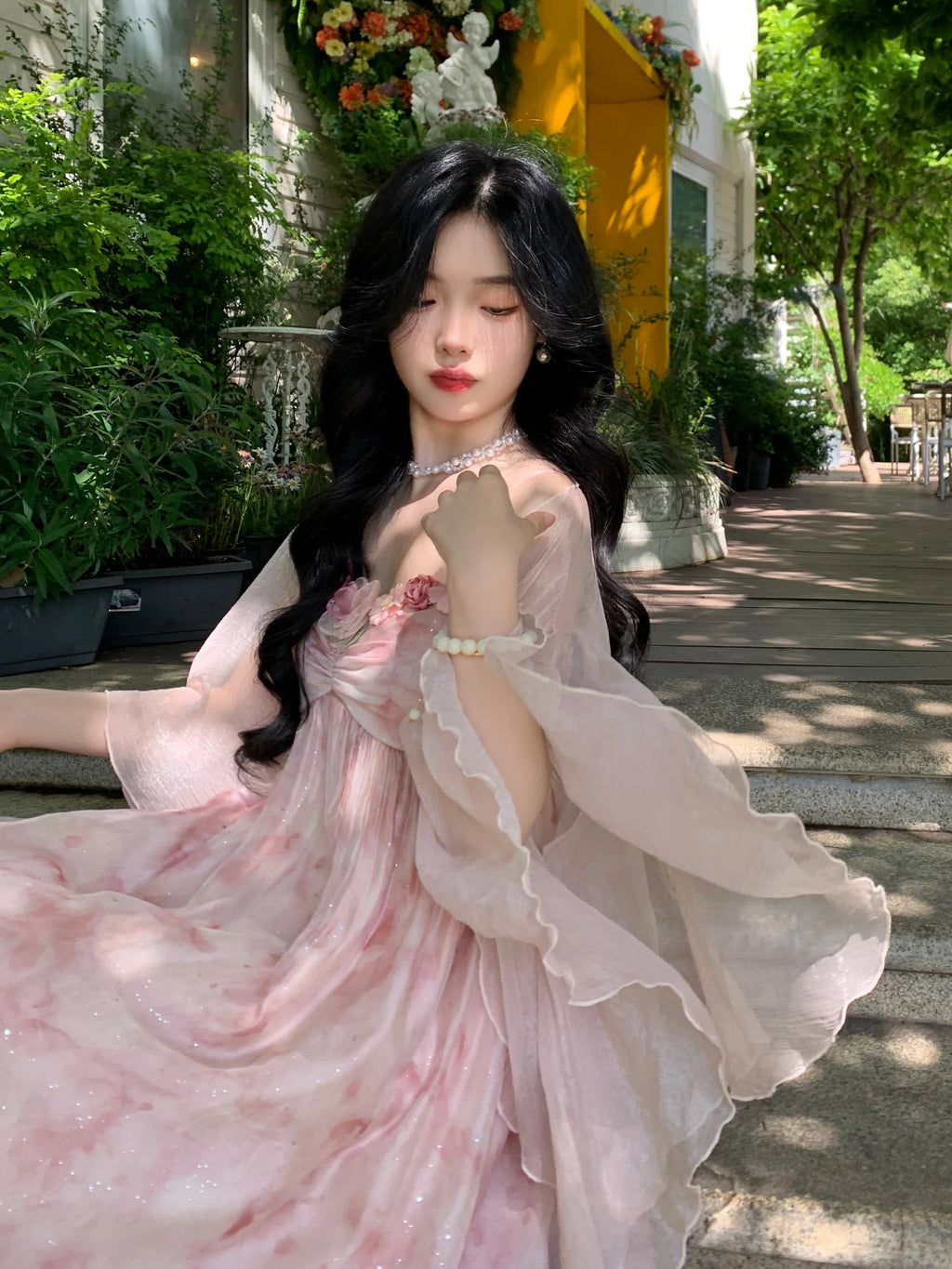 Enchanted Garden Fairy Pink Dress