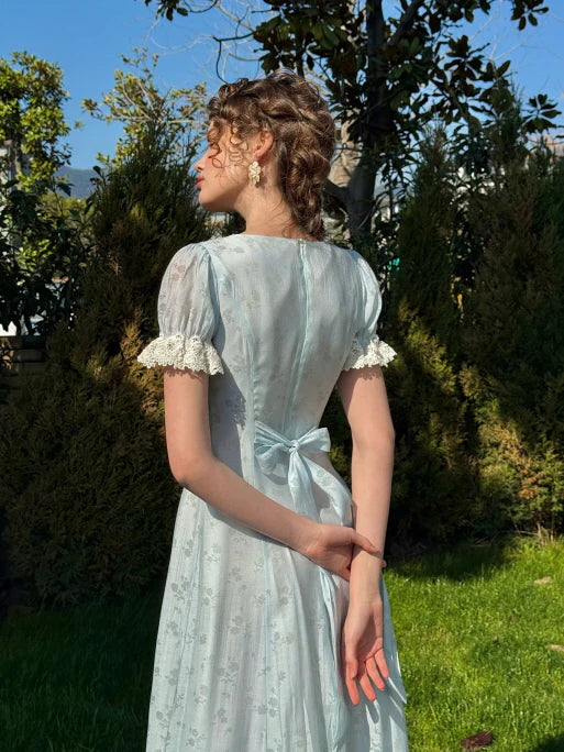 Romantic Blue Garden Bloom Dress