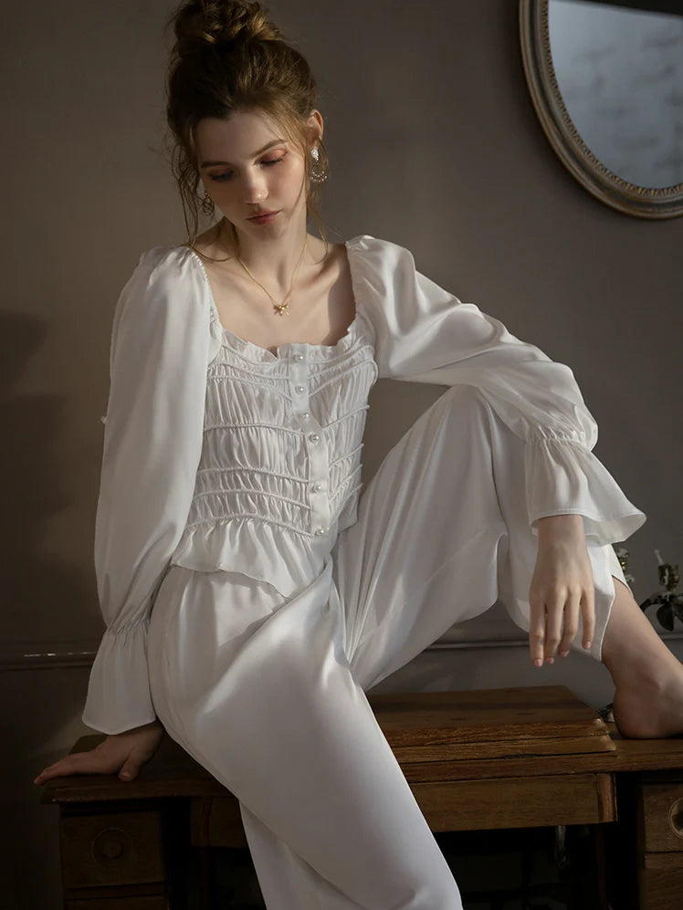 Pearl-Embellished Lounge Set