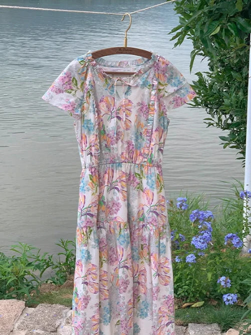 Lilac Bloom Cottagecore Dress
