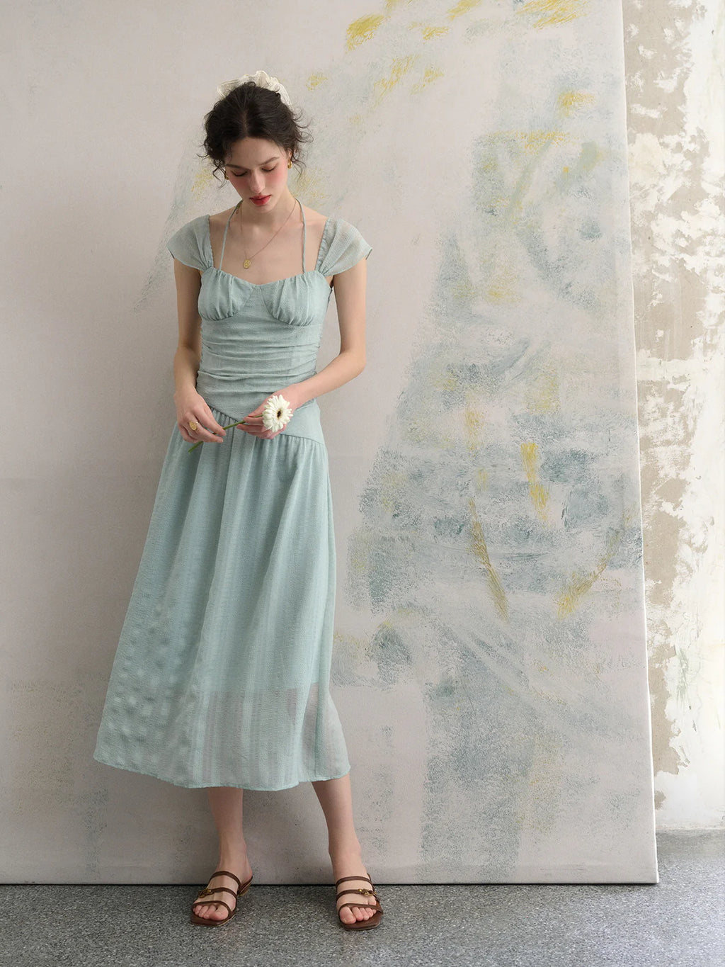 Chloe's Mint Blossom Summer Dress