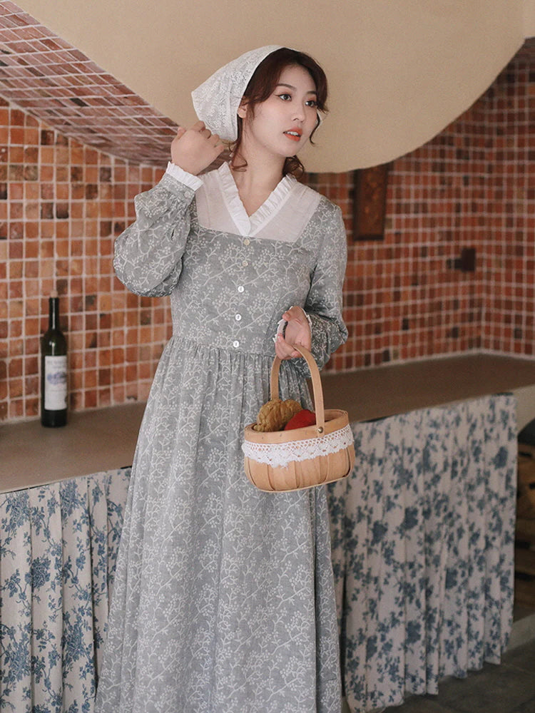 Retro Charm Cotton Lace Dress