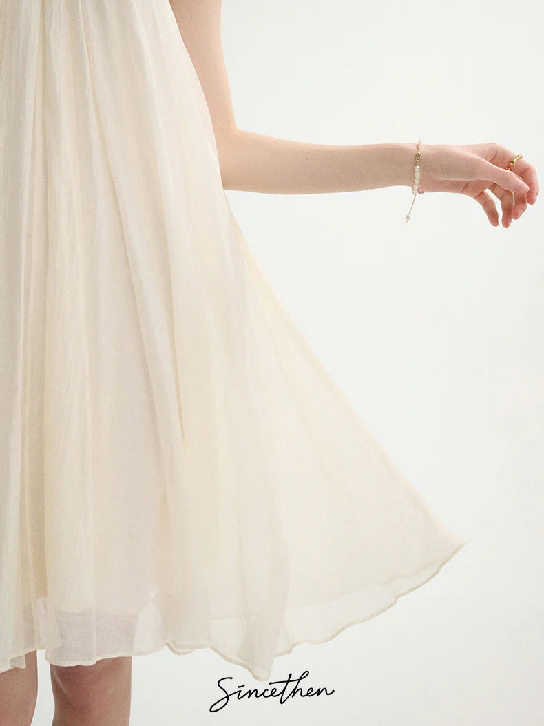 Ethereal Ruffle Halter Dress
