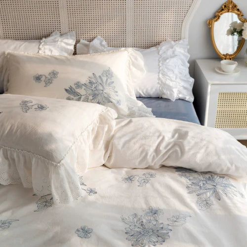 Lace Floral Fragrance Bedding Set