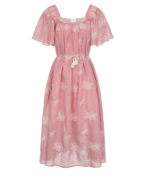 Clara's Retro Pink Elegance Dress