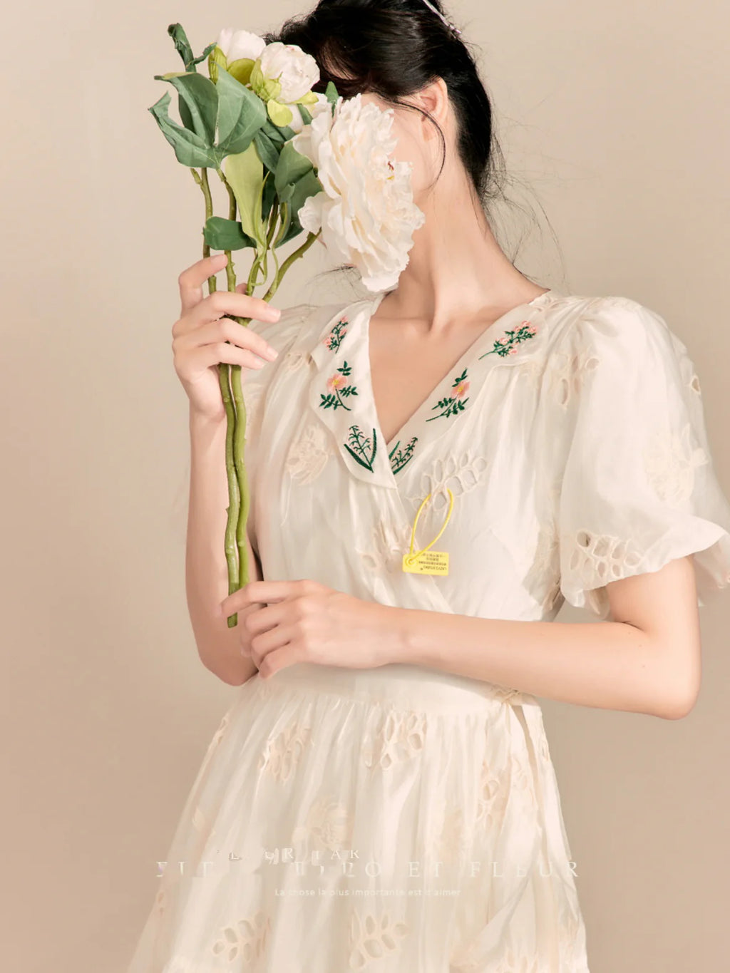 Whimsical Garden Embroidered Dress