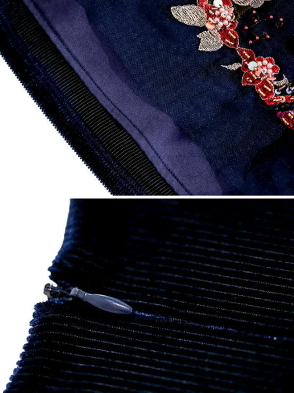 Velvety Symphony of Elegance Dress