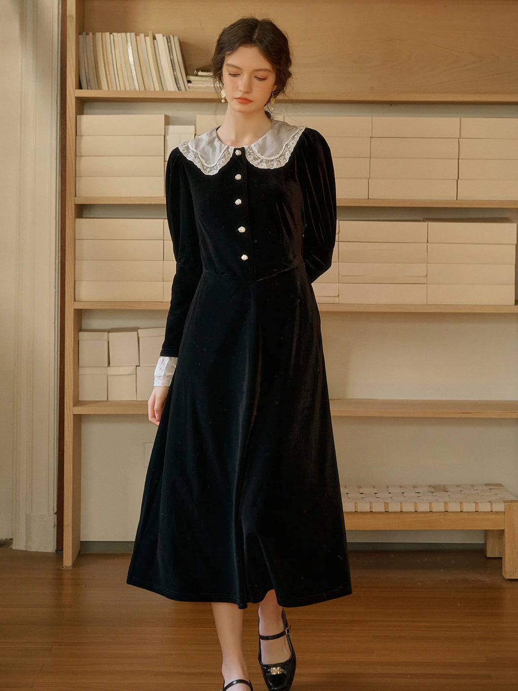 Velvet Romance Vintage-Inspired Dress