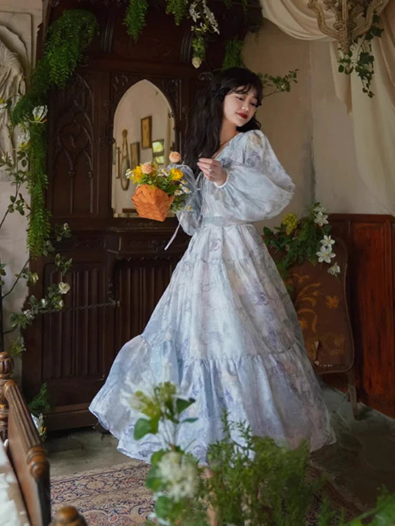 Whimsical Blue Butterfly Dress