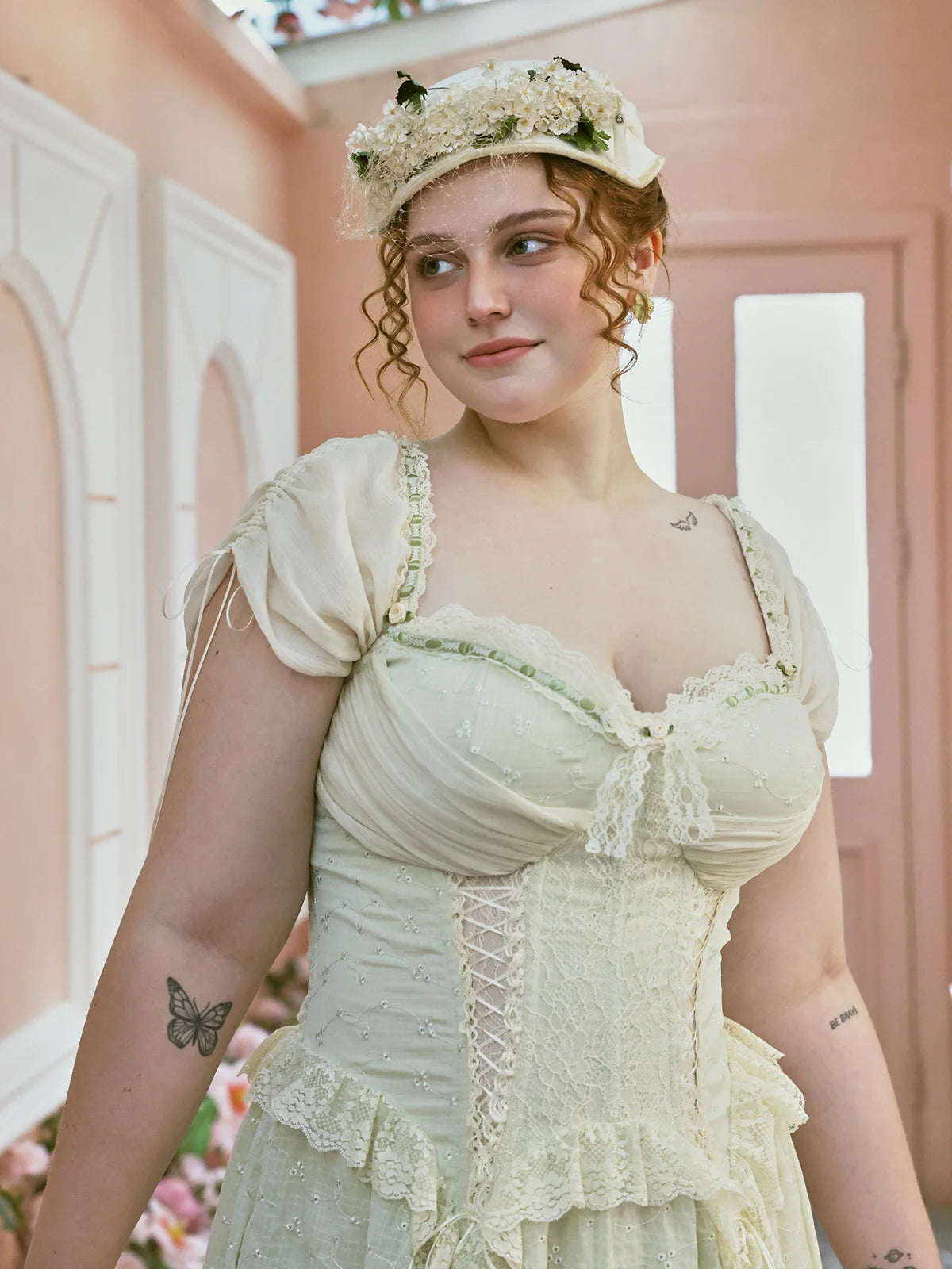 Ethereal Lace Coquette Dress