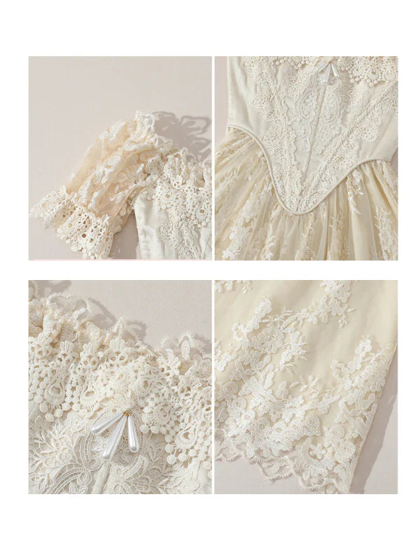 Royal Ivory Lace Ball Gown