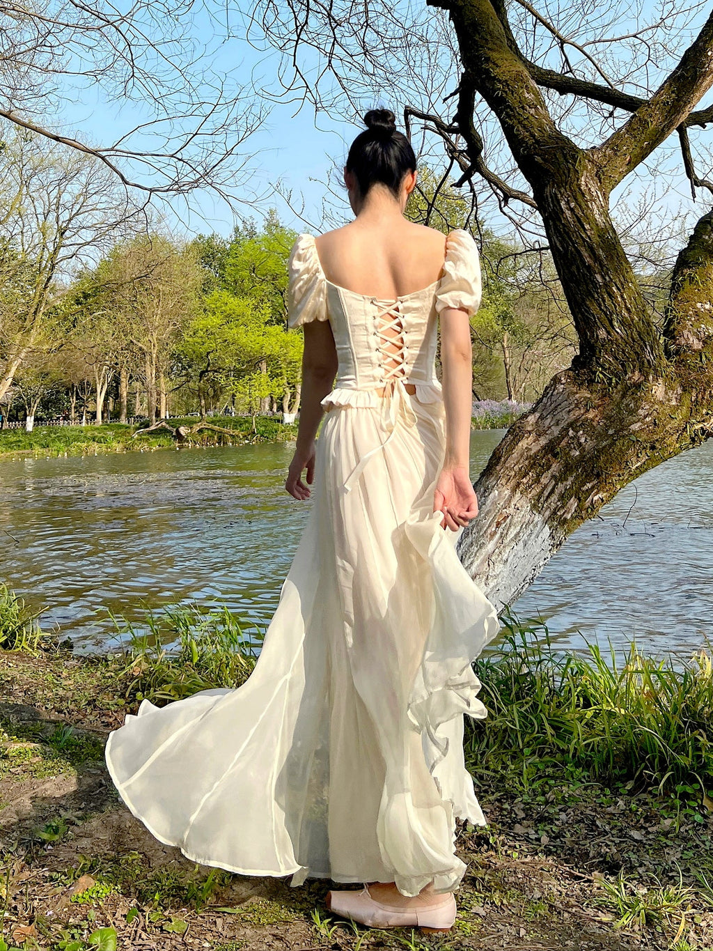 High-Waisted Fairy Chiffon Maxi Skirt