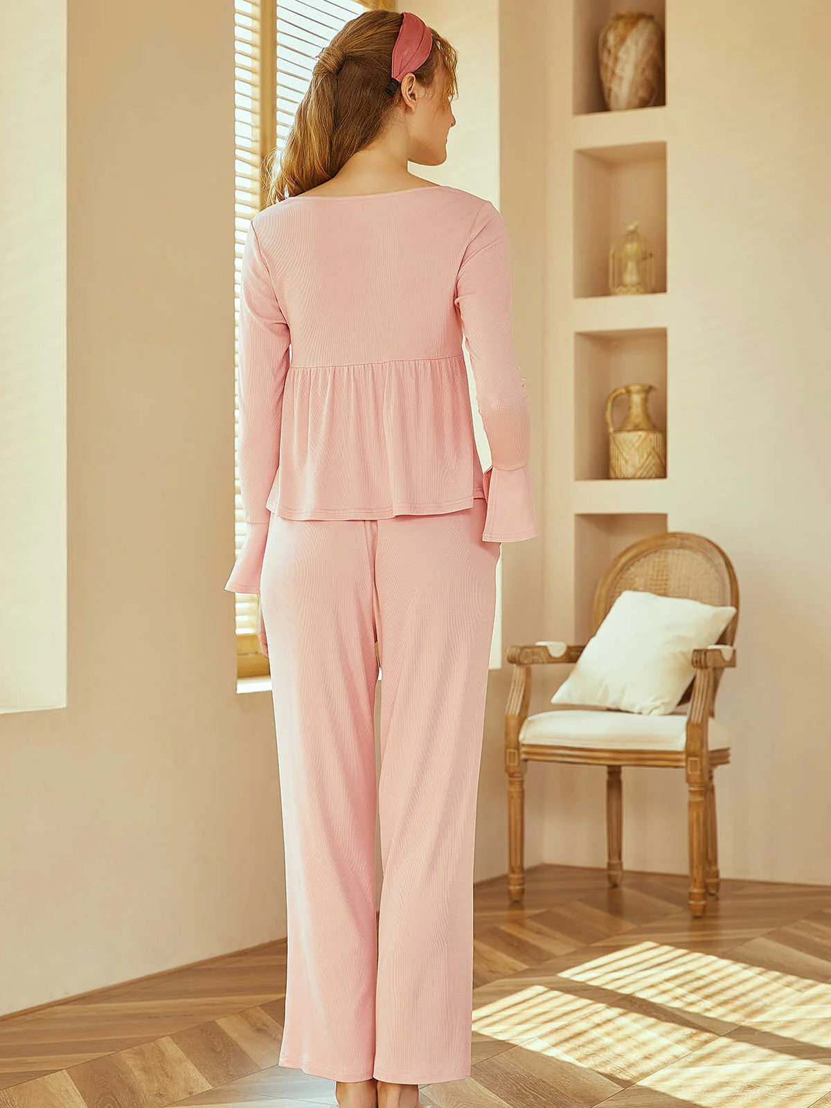 Blush Dream Long-Sleeve Loungewear Set