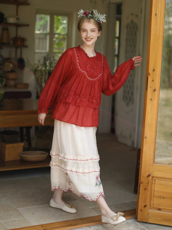 Wildflower Garden Embroidered Blouse