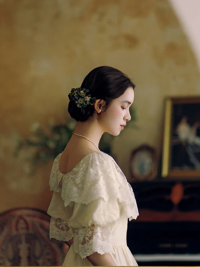 Storybook Lace Capelet Dress