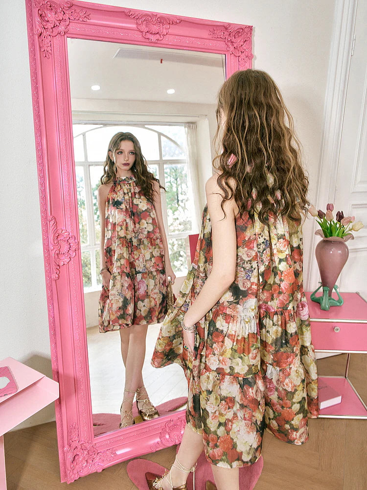 Enchanted Garden Halter Dress