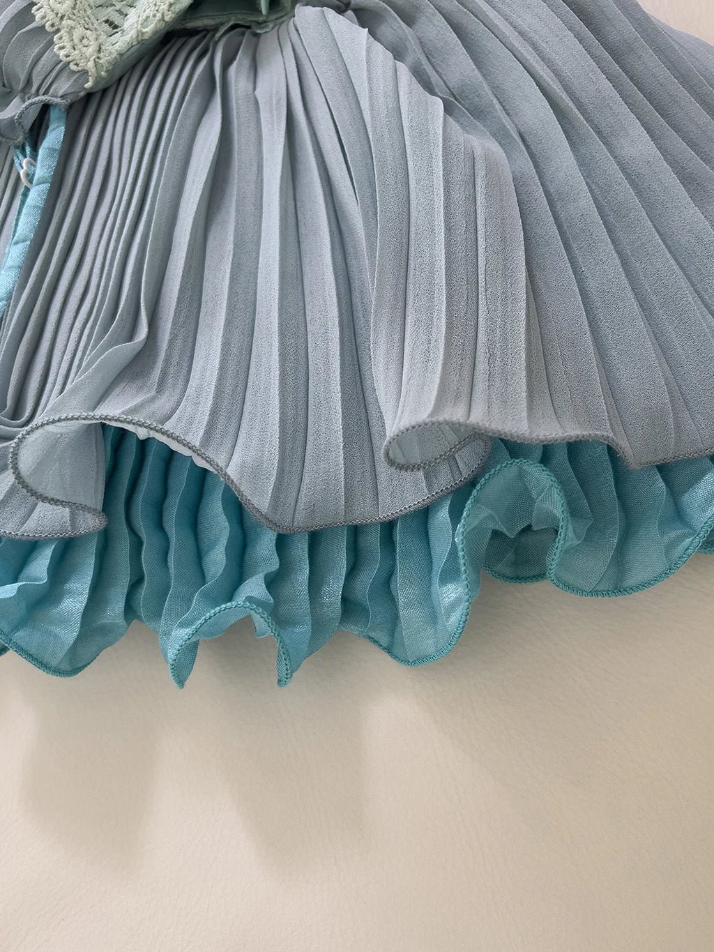 Fairytale Floral Blue Lace Dress