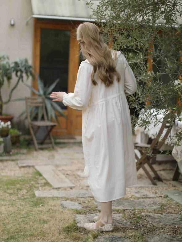 Woodland Story Embroidered Cotton Dress