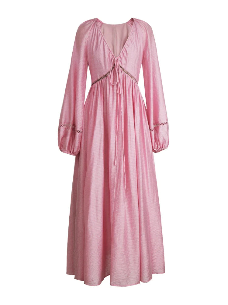 Romantic Flowing Lyocell Maxi Dress