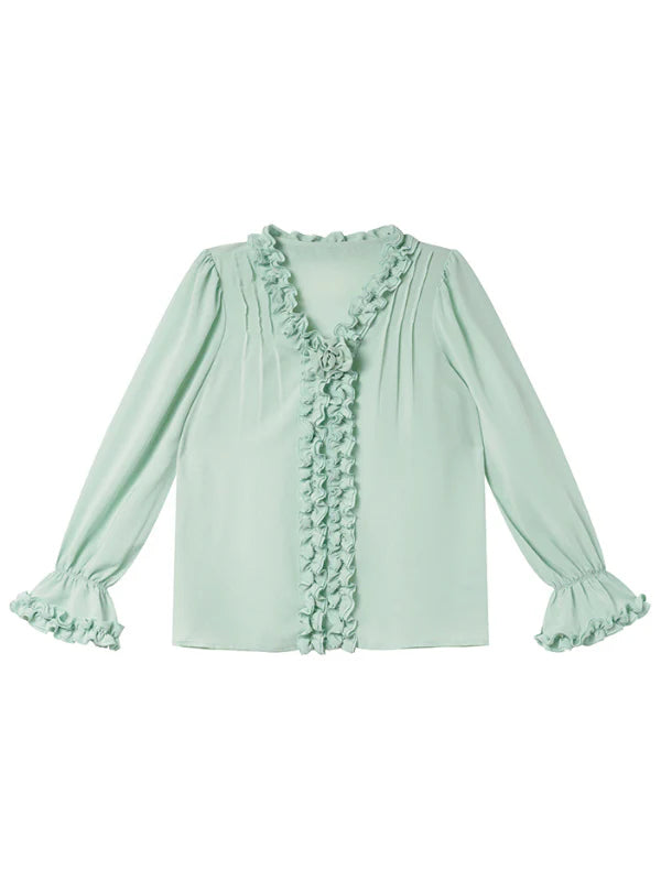 Romantic Ruffle Rose Blouse