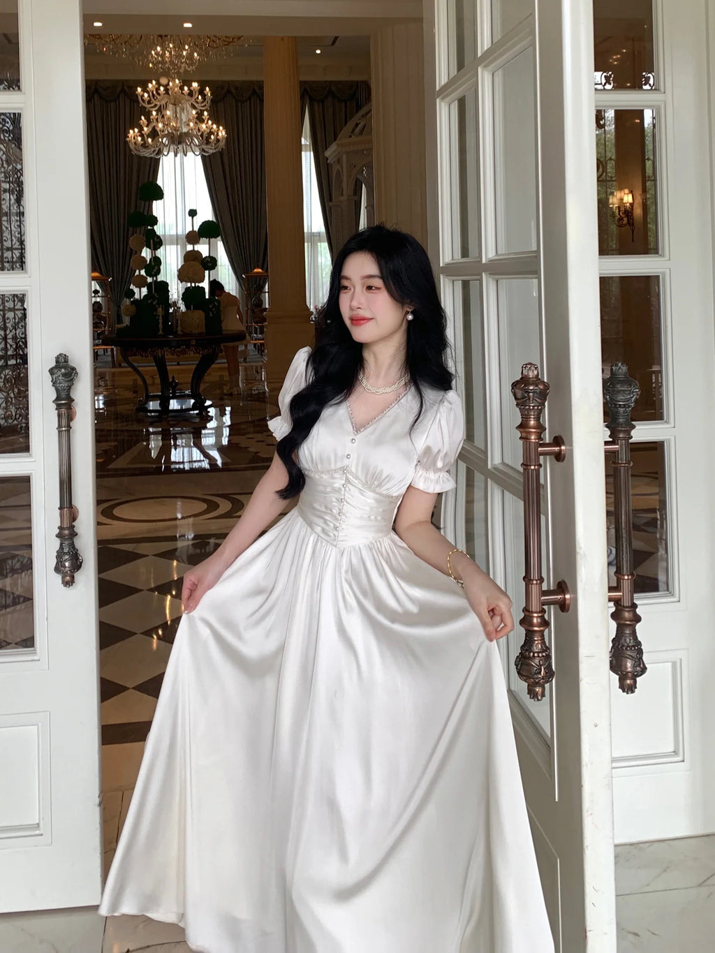 Elegance Enchanted Princess Satin Dress