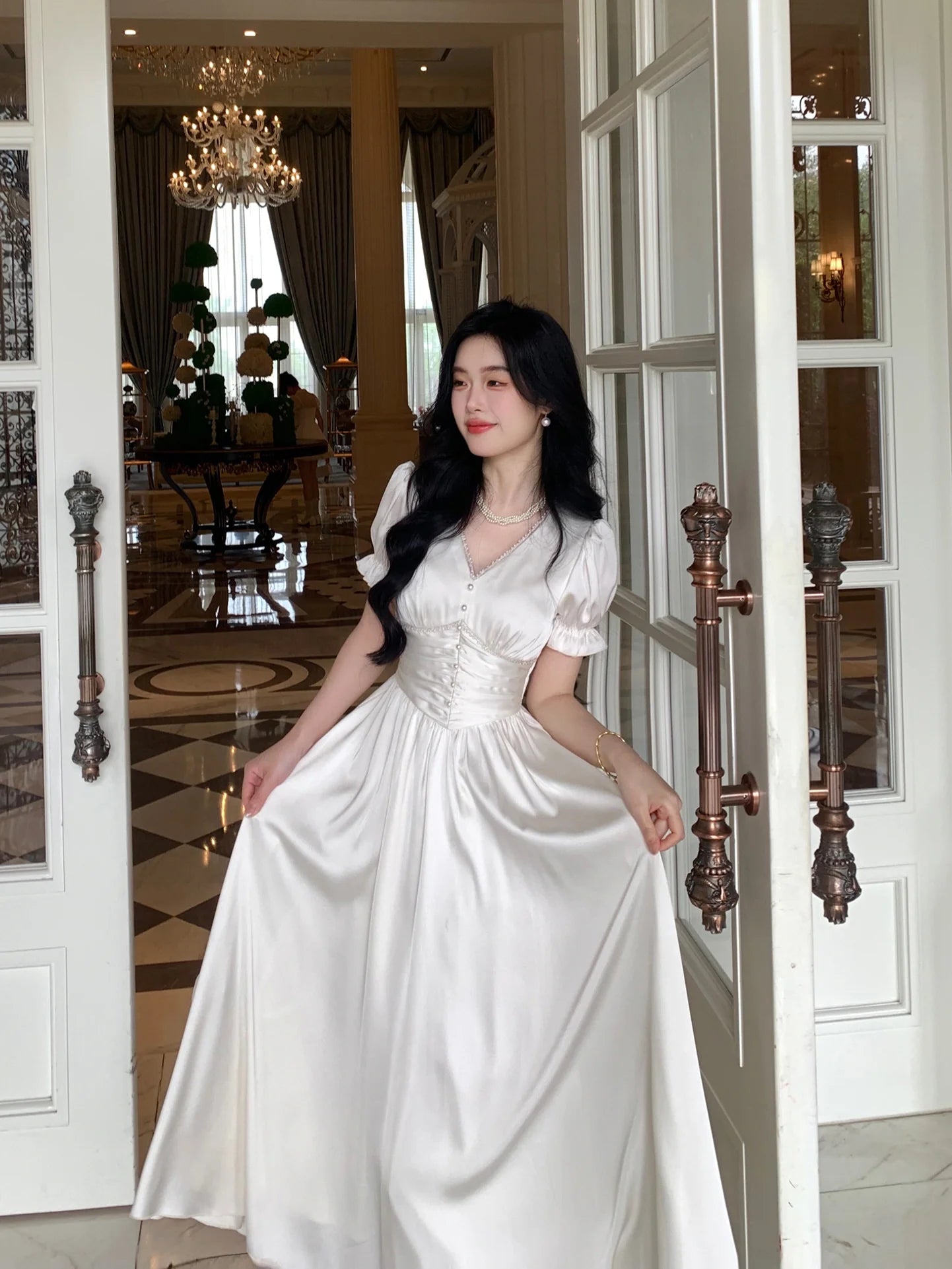 Elegance Enchanted Princess Satin Dress