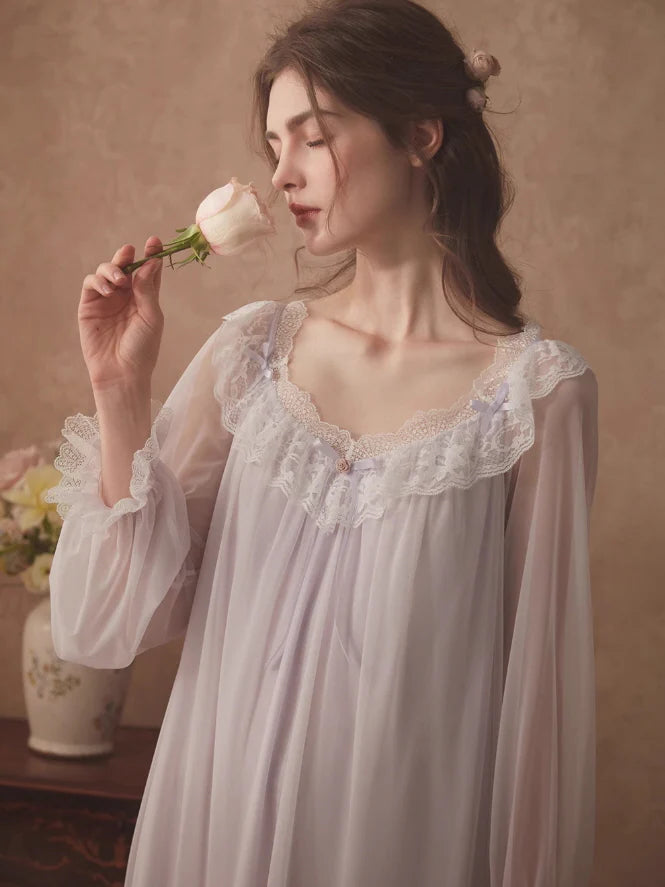 Lace-Trimmed Vintage Nightgown
