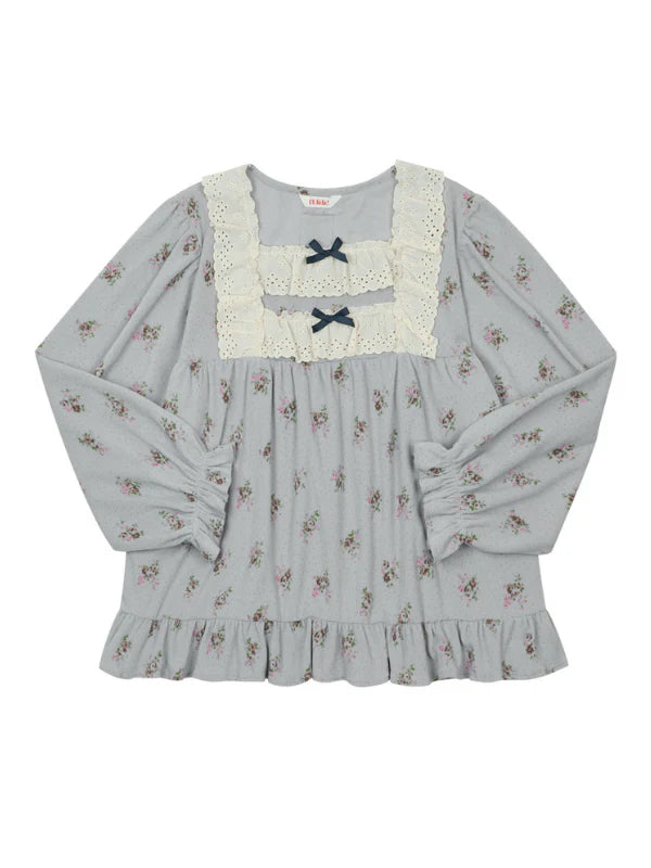 Fleece Rosebud Pajama Set