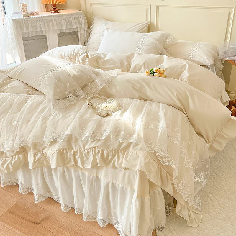 Princess Soft Cotton Ruffle Bed Set