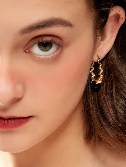 Vintage Swirl Hoop Earrings