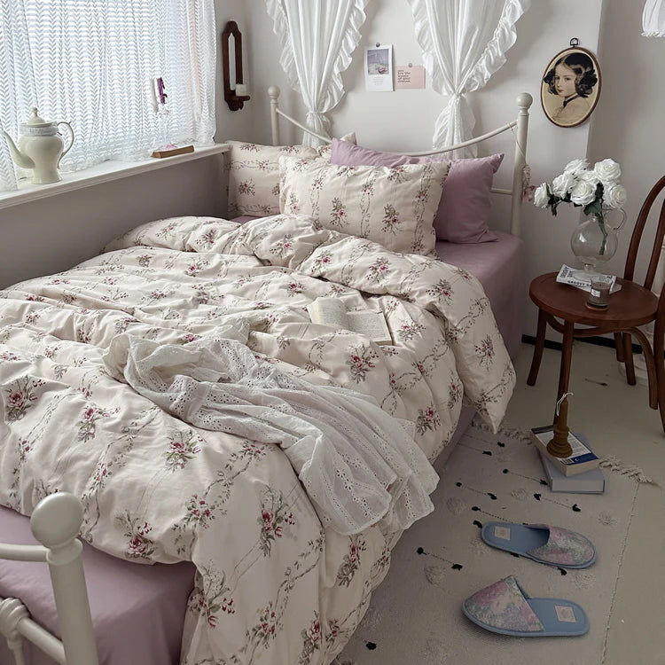Blushing Rose Garden Bedding Set
