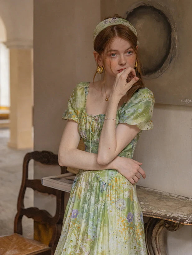 Secret Garden Green Floral Dress